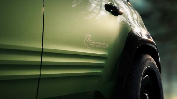 Renault 4 Savane 4x4 Concept Jade Green groen (2025) scherm badge zijkant