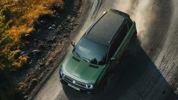 Renault 4 Savane 4x4 Concept Jade Green groen (2025) bovenzijde bocht