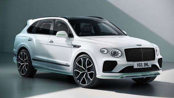 Bentley Bentayga Speed wit (2025) zijkant rechts schuin voor