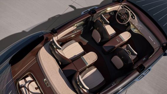 Dacora Motors (2025) interieur bovenkant two-tone beige bruin