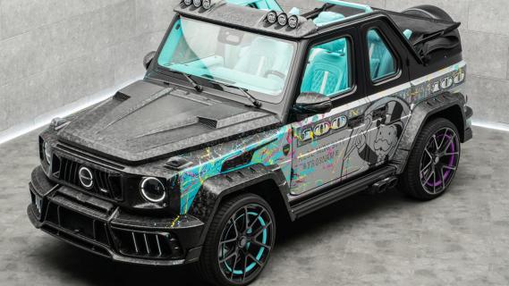 Mansory Mercedes G 63 AMG Cabrio (W465) zijkant links schuin voor dak omlaag