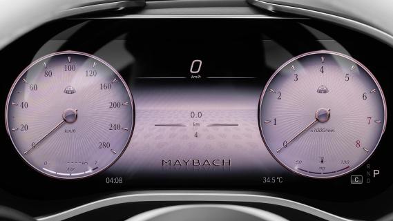Mercedes-Maybach SL680 Monogram Series (R232) rood (2025) instrumentencluster