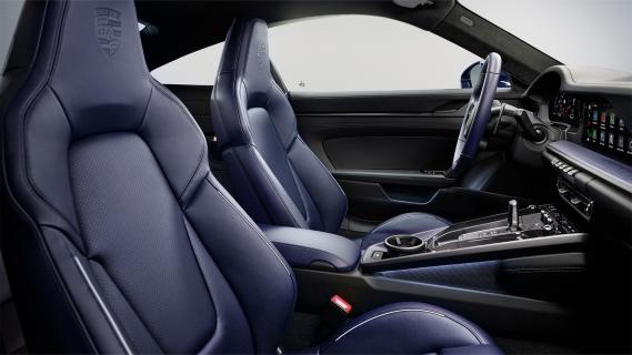 Porsche Taycan Ferragamo (2025) interieur blauw