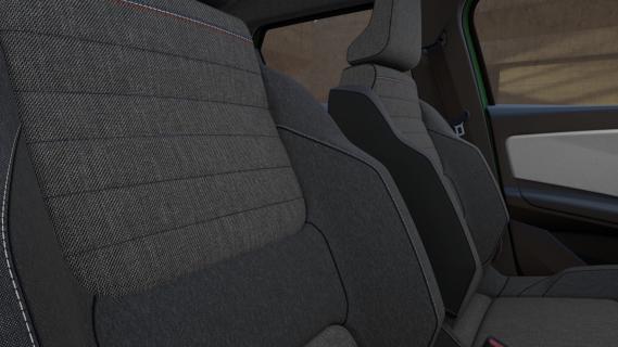 Renault 5 E-Tech electric 5 groen (2025) interieur stoelen