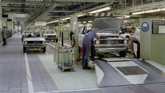 Volkswagen fabriek Wolfsburg Golf vroeger