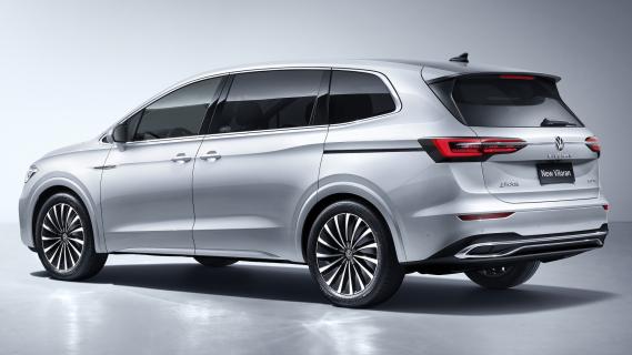 Volkswagen Viloran grijs (2021) zijkant links achter schuin
