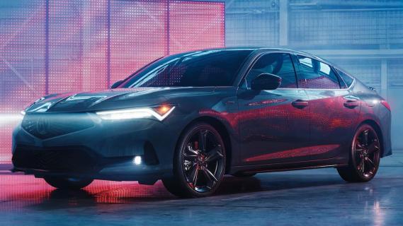 Acura Integra A-Spec grijs (2025) links schuin voor