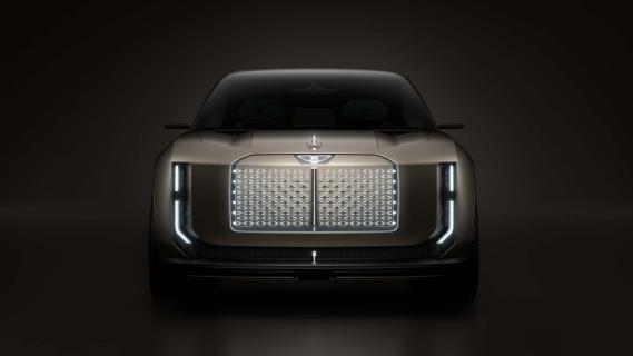 Bentley EXP 15 concept (2025) beige voorkant