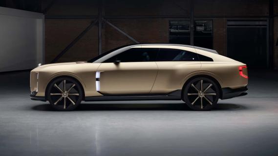 Bentley EXP 15 concept (2025) beige zijkant links