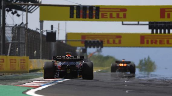 GP Hongarije 2024 opkomen rechte stuk Verstappen Norris