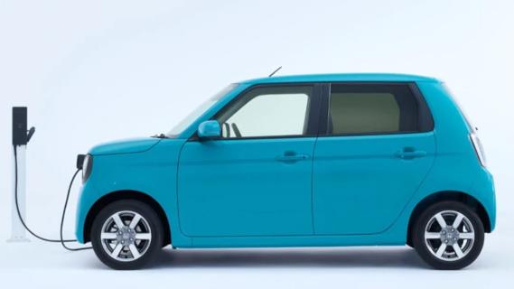 Honda N One e: blauw (2025) zijkant links