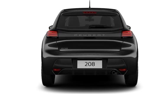 Peugeot 208 Active 1.0 zwart (2025) achterkant