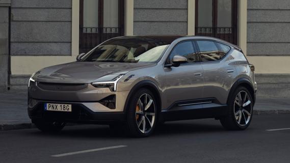 Polestar 3 Long range Single motor beige (2025) zijkant links voor schuin