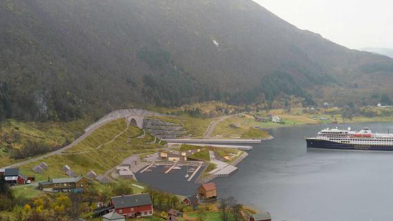 Tunnel voor schepen in Noorwegen