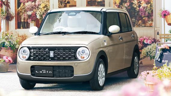 Suzuki Alto Lapin Hybrid beige (2025) zijkant links schuin voor