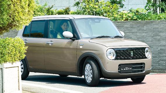 Suzuki Alto Lapin Hybrid beige (2025) zijkant links schuin voor