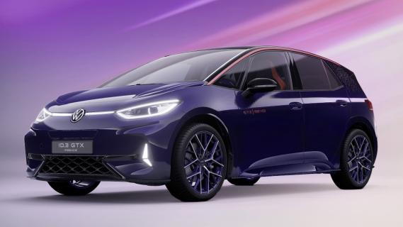 Volkswagen ID.3 Fire & Ice paars (2025) zijkant links schuin voor
