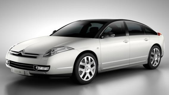 Citroen C6 Npir Et Blanc (2011) zijkant links voor schuin