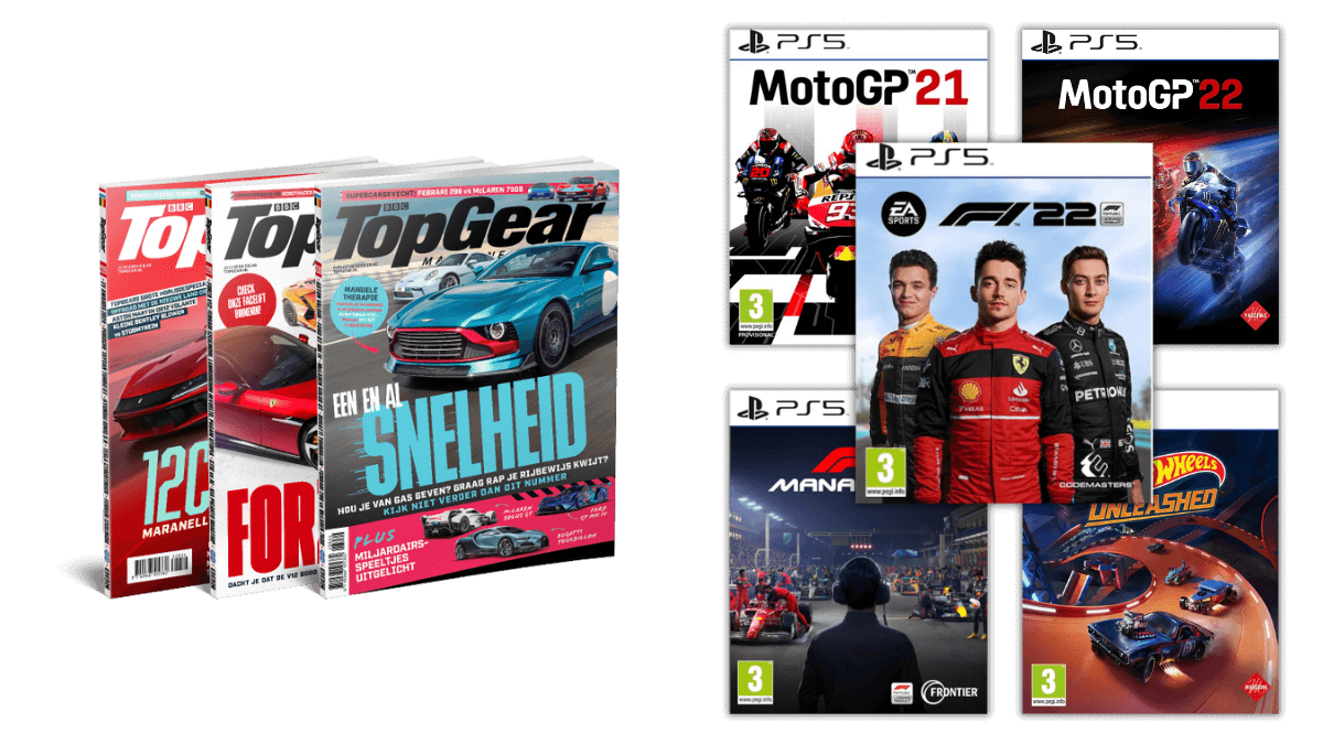 Halfjaar TopGear abonnement + 5 gratis PS5 games (230)