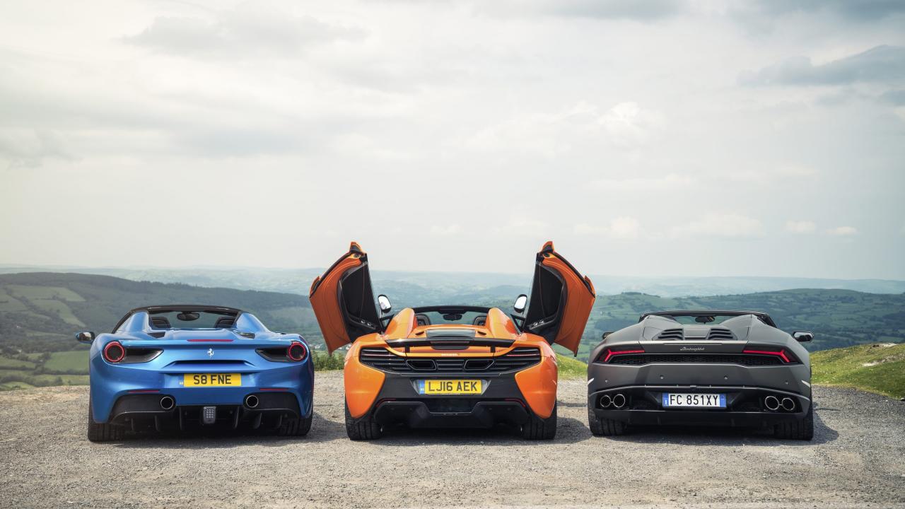 Lamborghini Huracán Spyder vs Ferrari 488 Spider vs McLaren 650S Spider