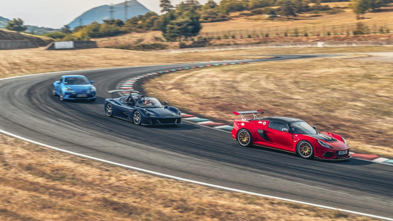 Dallara Stradale vs Alpine A110 vs Lotus Exige Cup 430