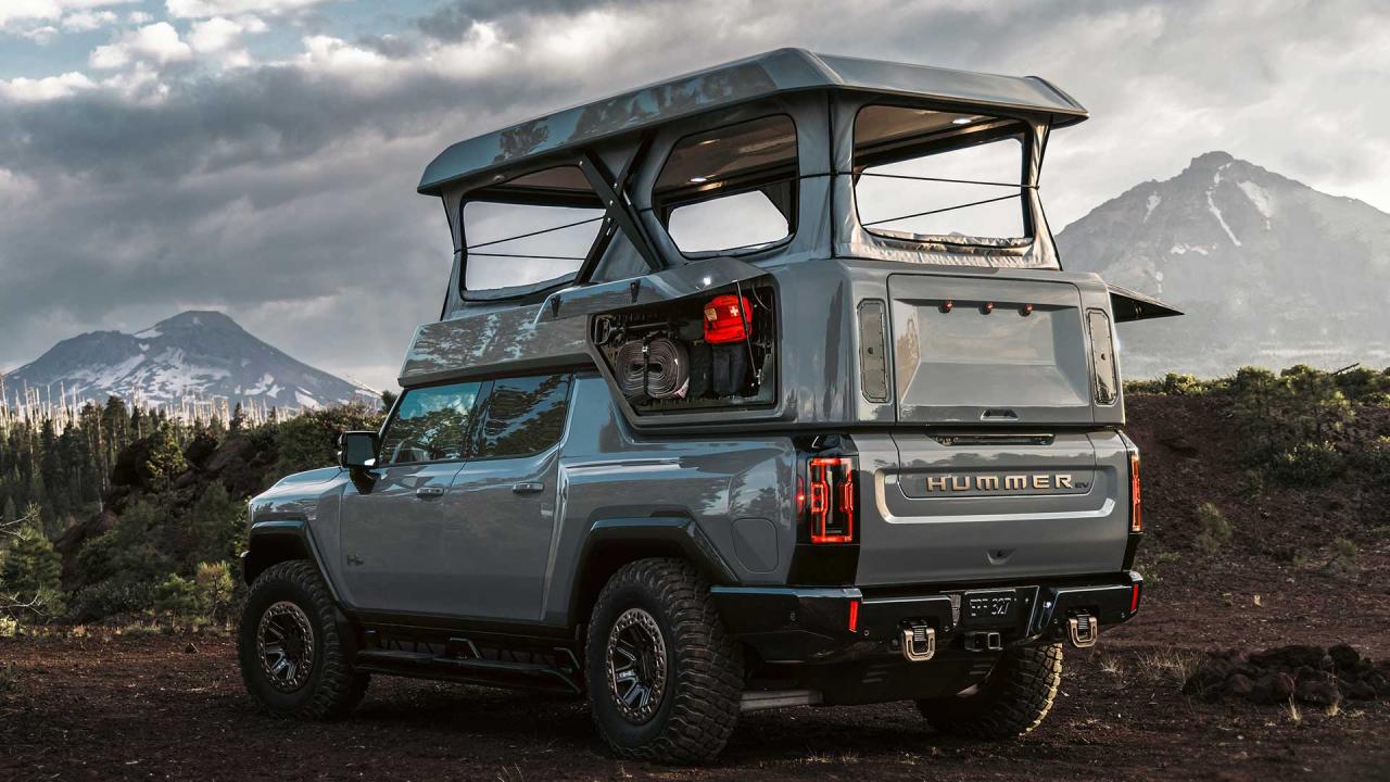 Hummer Week Met deze Hummer EV kun je een week lang wildkamperen zonder op te laden ...