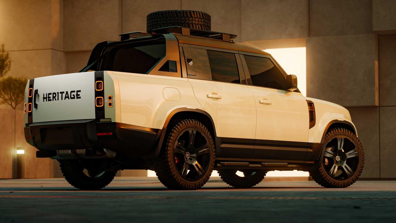 Defender Pb Customs Nederlands bedrijf bouwt Defender 130 om tot pick-up - TopGear