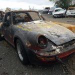 Porsche 911 Turbo Targa met brandschade