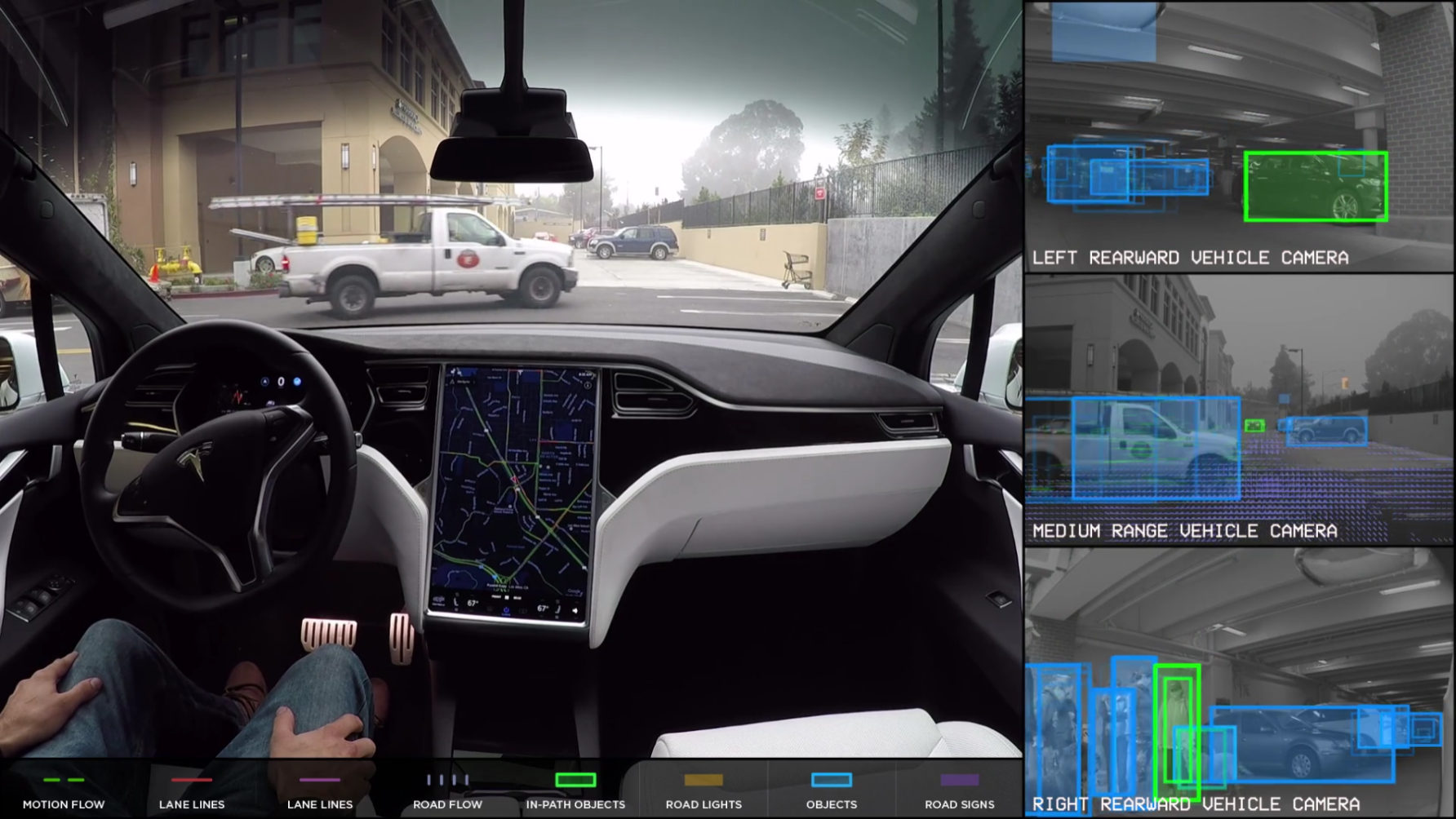 Dit is wat de Tesla Model S ziet als Autopilot aanstaat TopGear Nederland