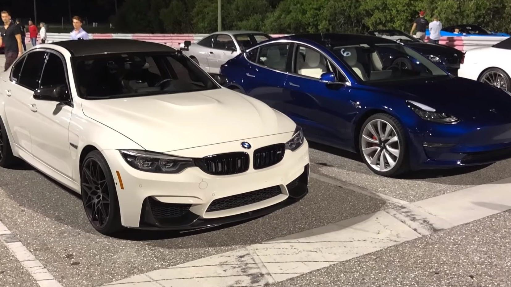 tesla model 3 performance vs bmw m3 competition