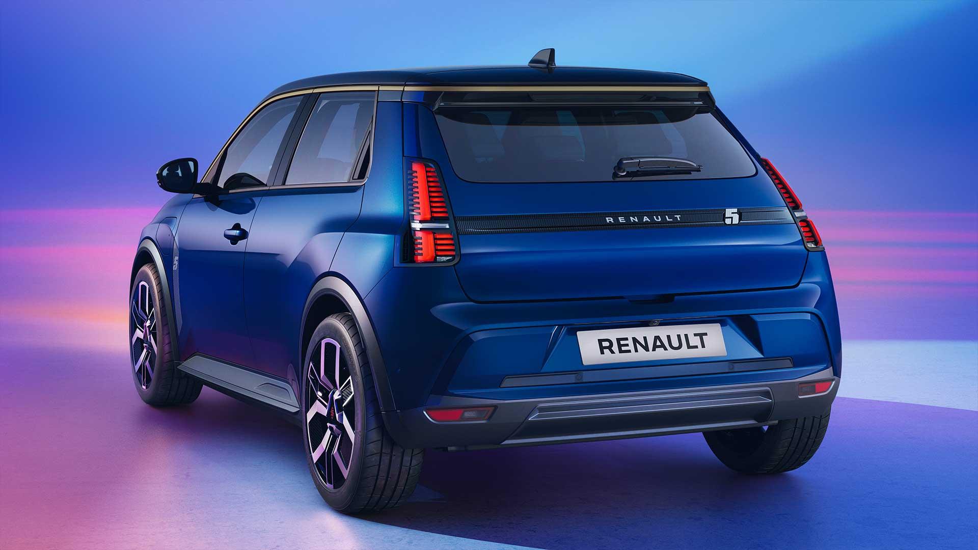 Blauwe Renault 5 2024