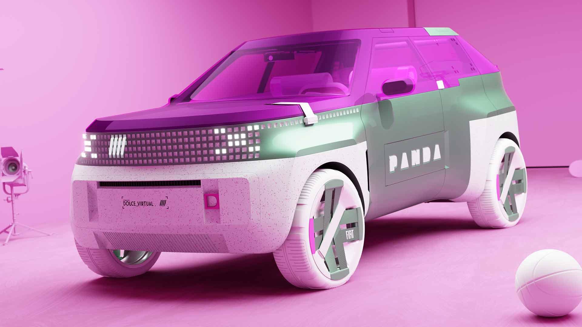 Fiat Panda concept 2024 diagonally forward