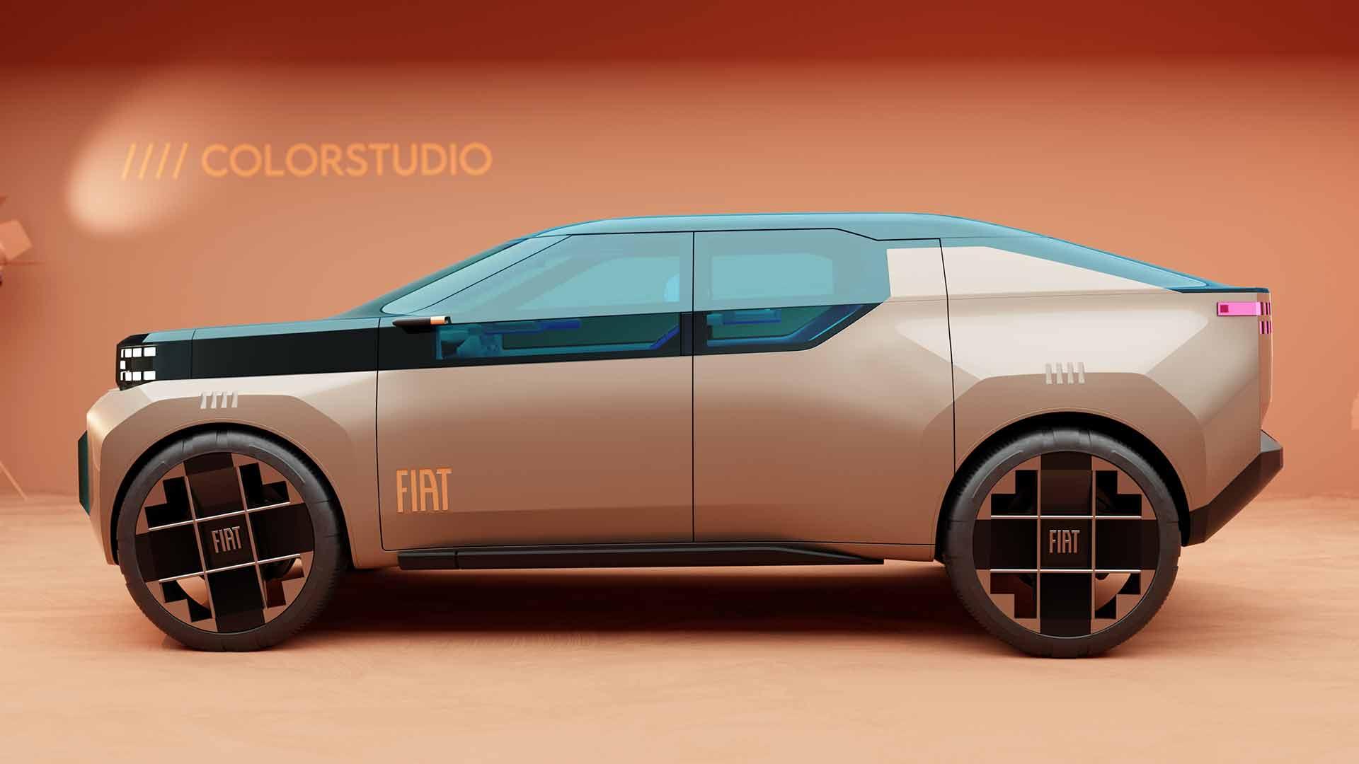 Fiat Panda concepten 2024 Fastback zijkant