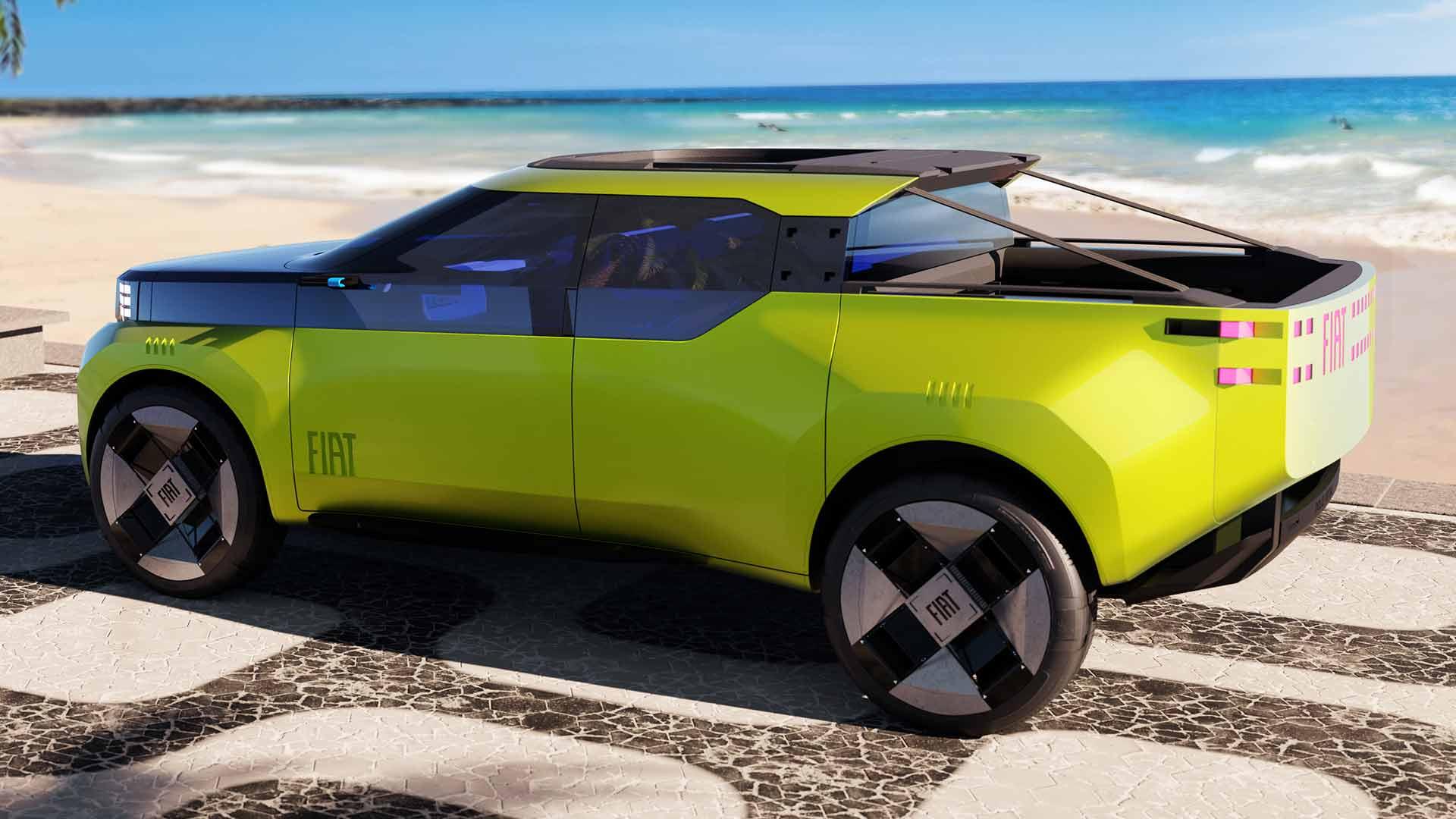 Fiat Panda concepten 2024 pick-up zij