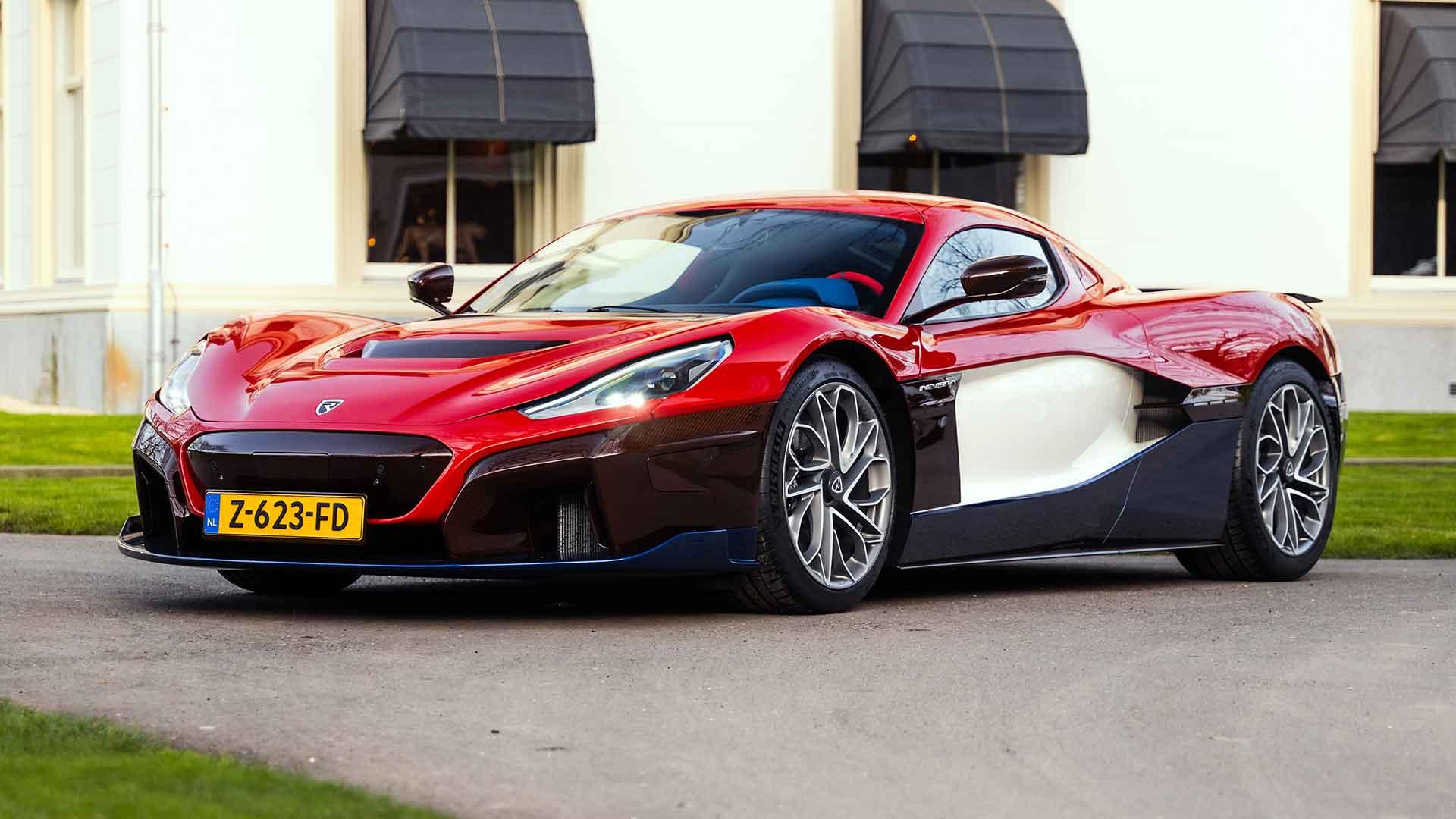 Rimac Nevera Nederland schuin voor