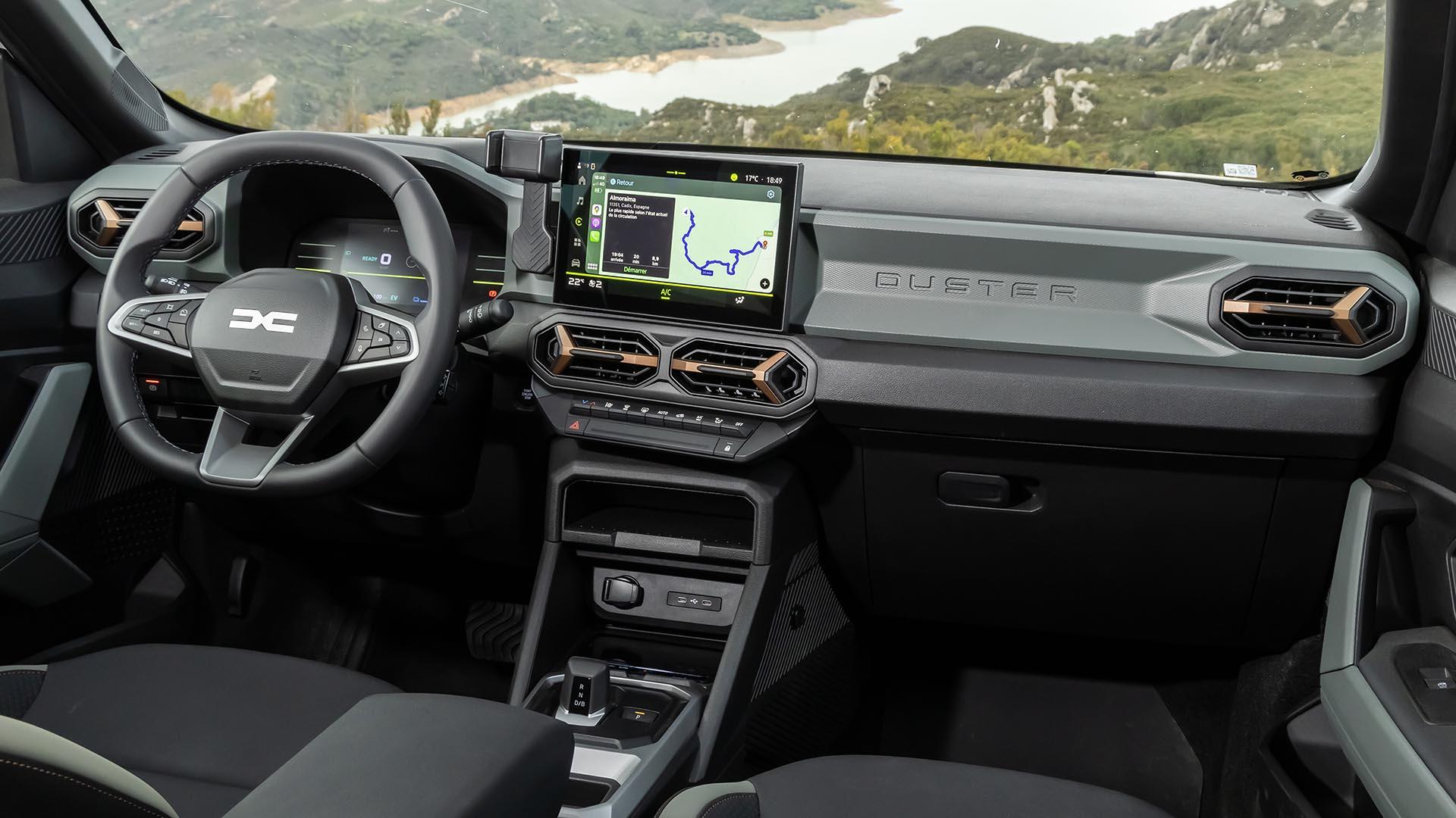 Dacia Duster Hybrid 140 Extreme grijs (2025) interieur dashboard