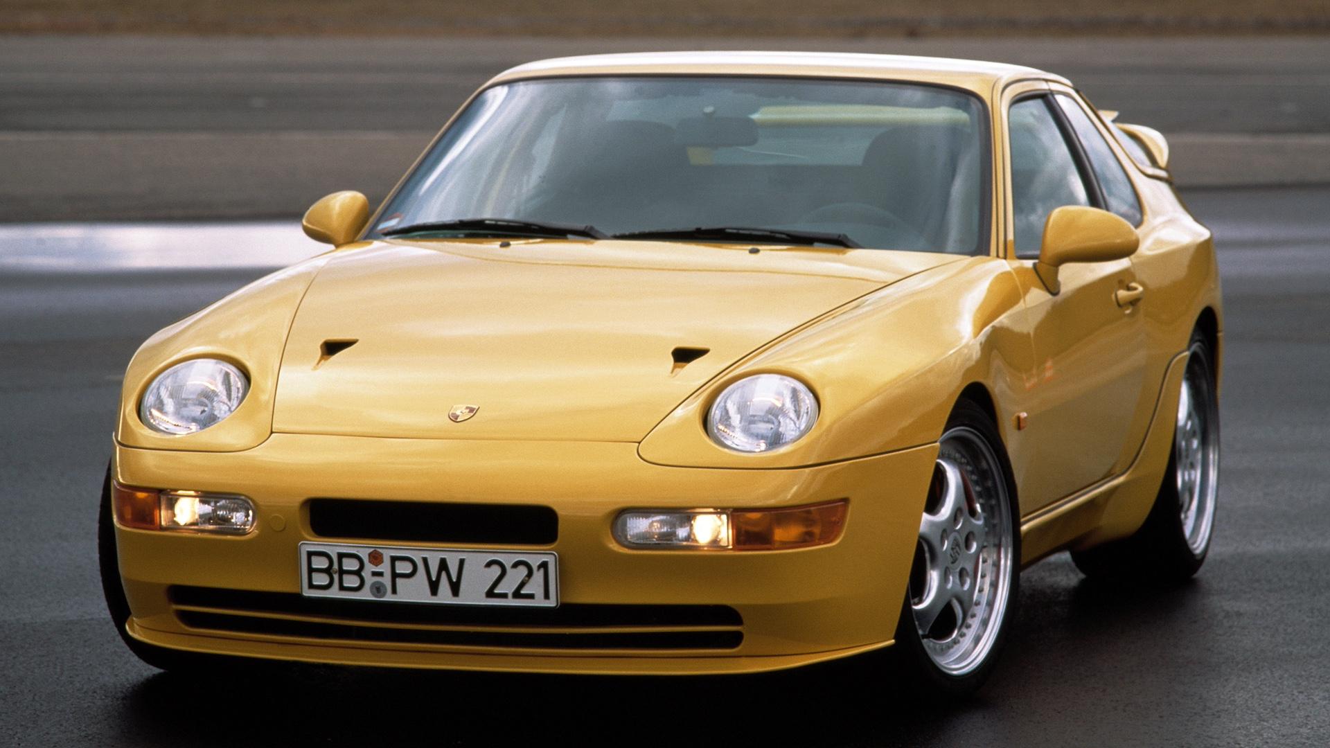 Porsche 968 Turbo S yellow front left (1993)