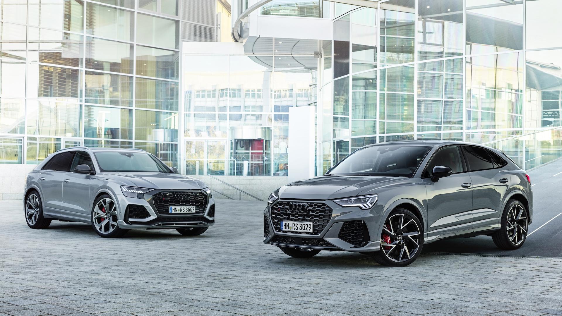 Audi RS Q3 en RS Q8 zijkant voor