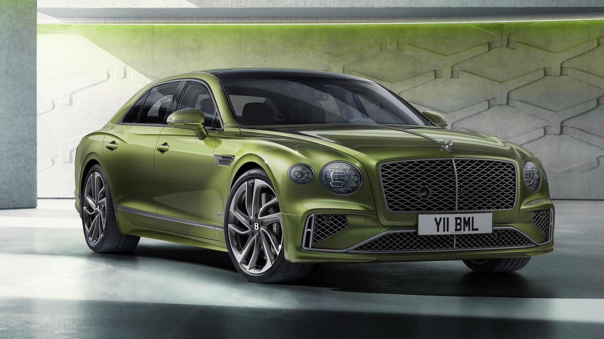 Bentley Flying Spur Speed (20224) groen rechter zijkant schuin voor