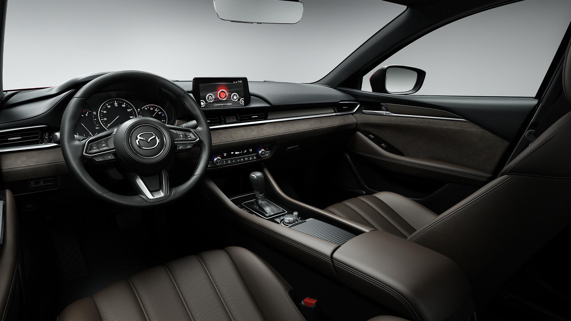 Mazda 6 interieur bruin met stoelverwarming