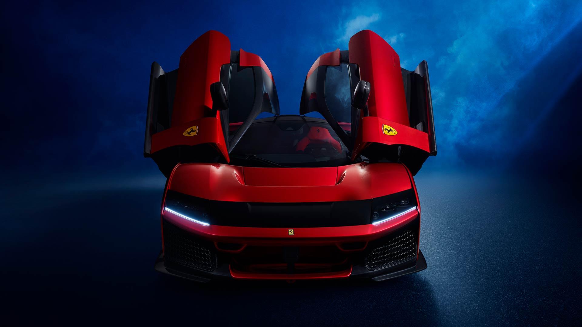 Ferrari F80 2024 voorkant deuren open vlinderdeuren