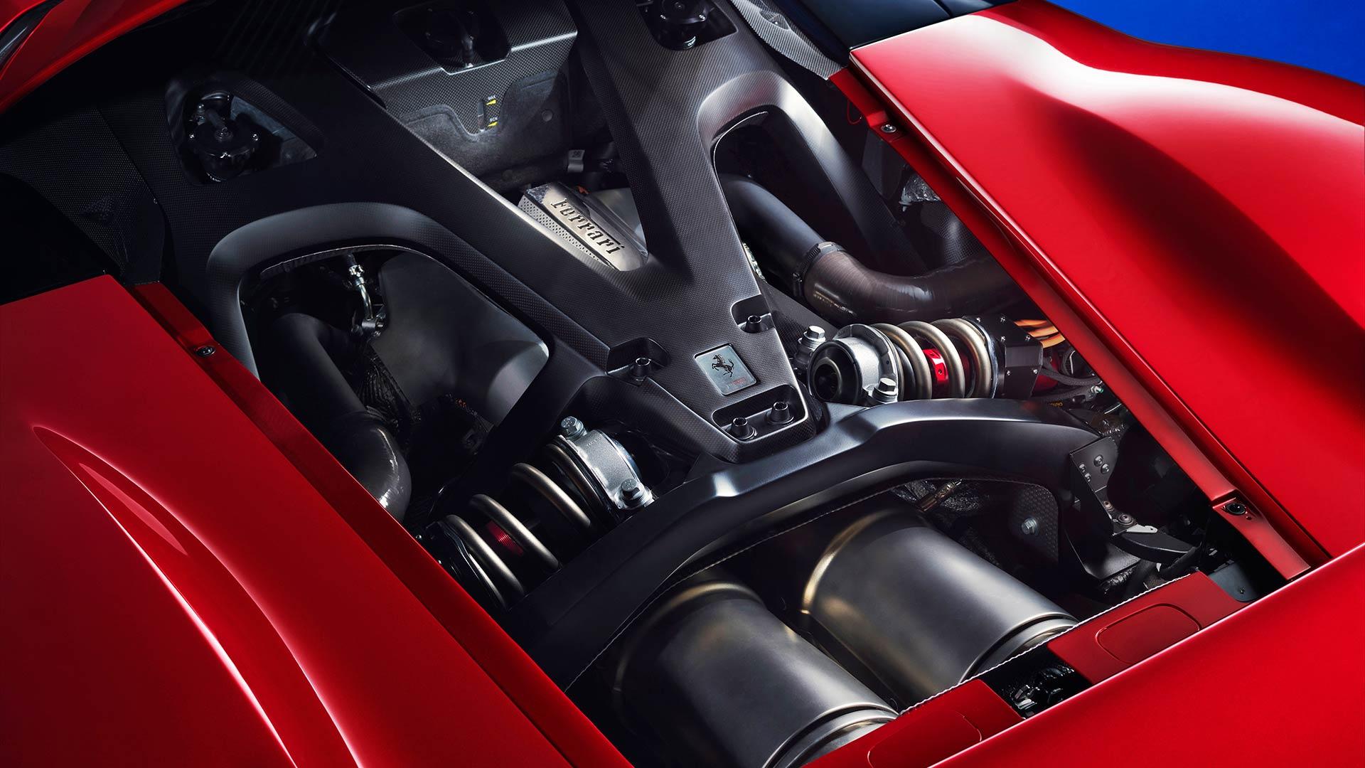 Ferrari F80 2024 motorruimte V6