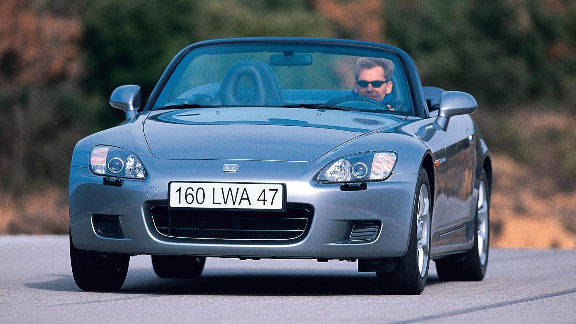 Honda S2000 (AP1) grijs (1999) voorkant dak omlaag