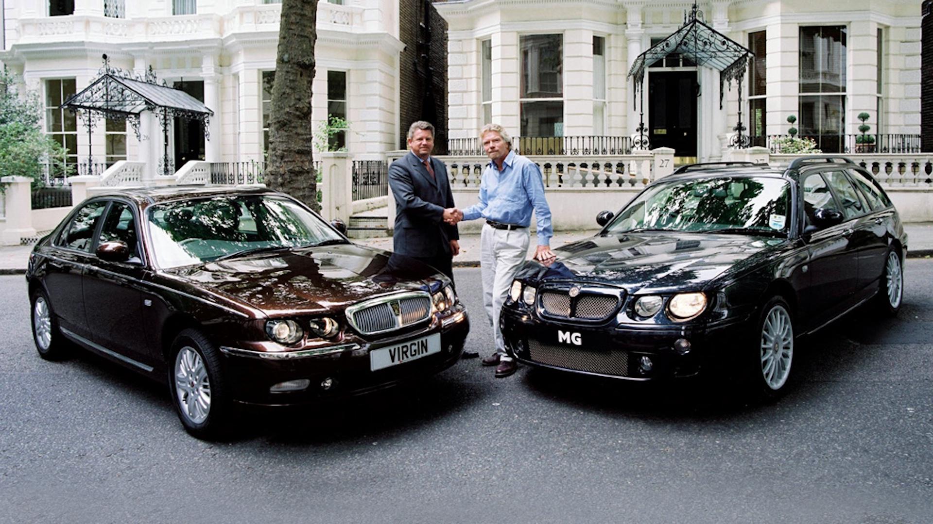 Rover 75 paars MG ZT zwart 2003 voorkant zijkant Richard Branson