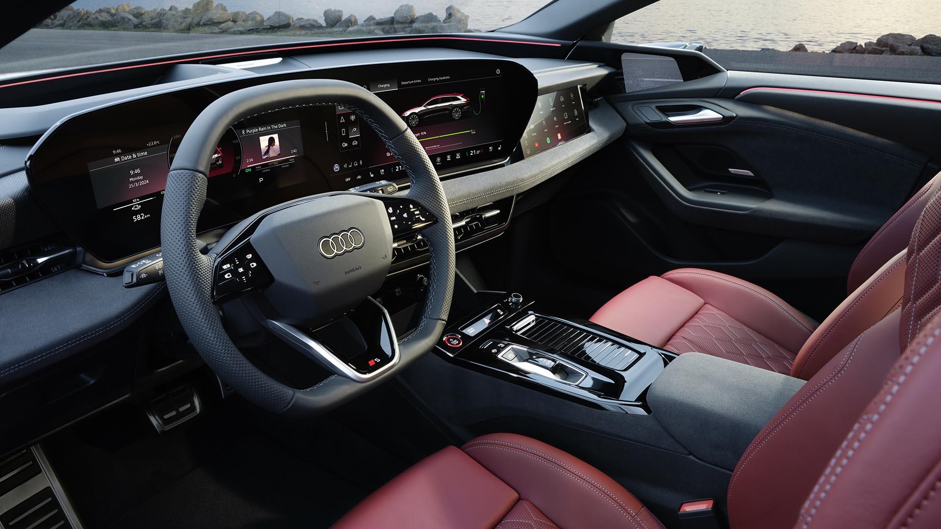 Audi S6 Avant e-tron quattro (2025) interieur rood leer interieur