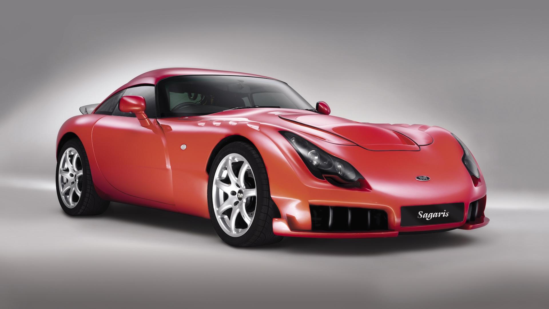 TVR Sagaris rood zijkant voor 2007