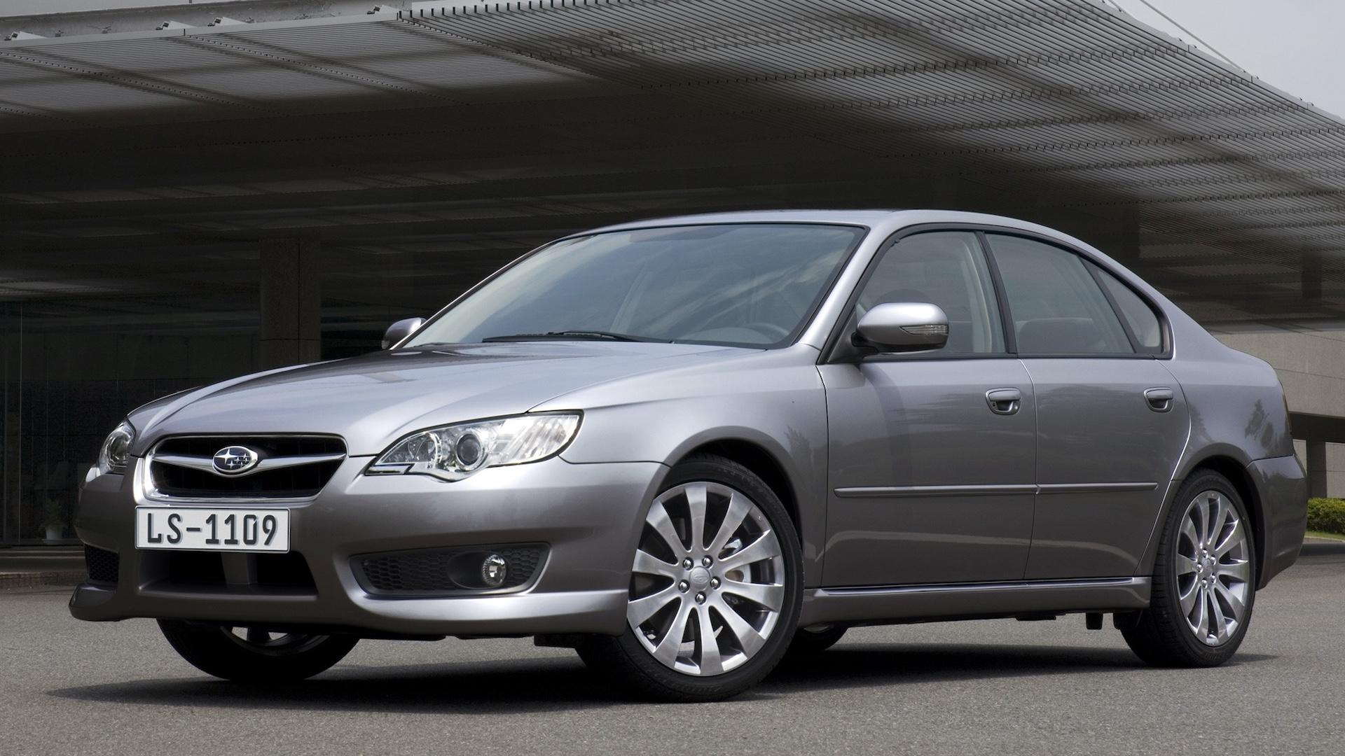 Subaru Legacy B4 3.0R Spec B Executive (BL) grijs (2007) zijkant links schuin voor lijstje betaalbare sportsedans