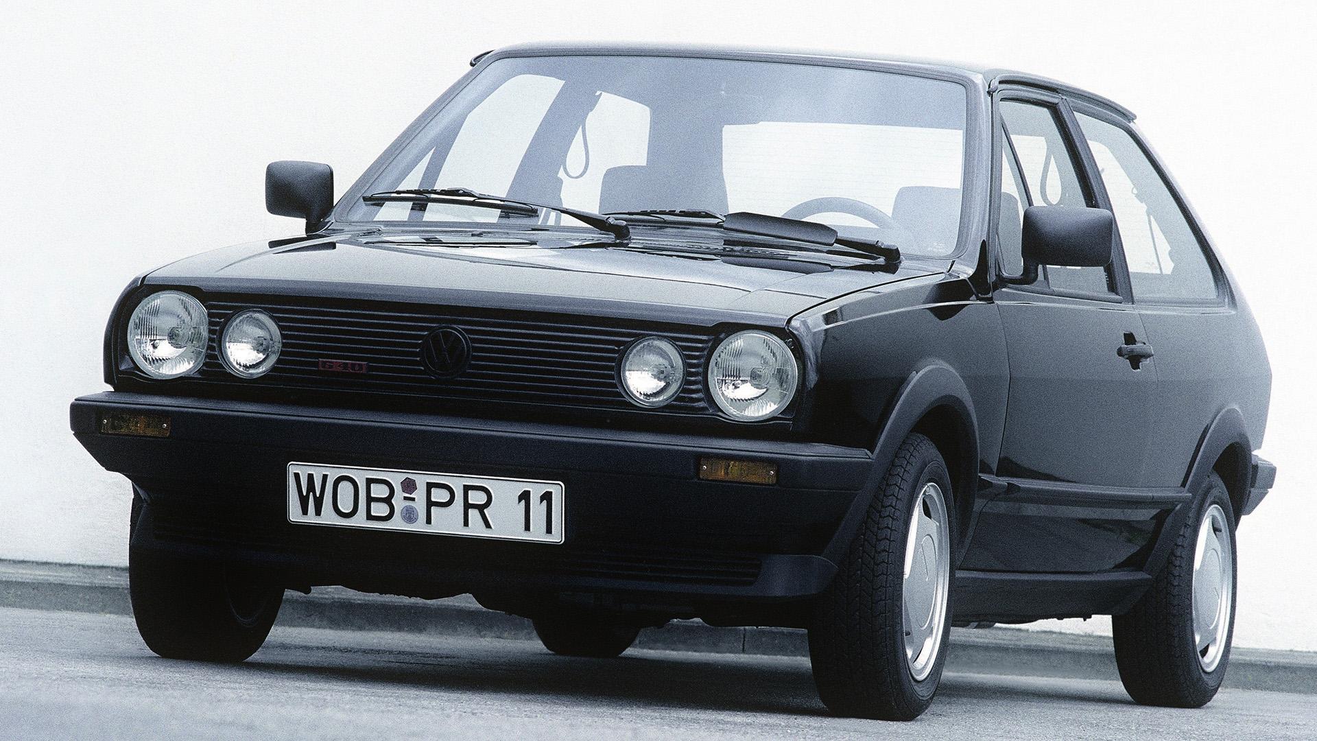 Volkswagen Polo Coupe GT G40 zwart (1987) zijkant links schuin voor