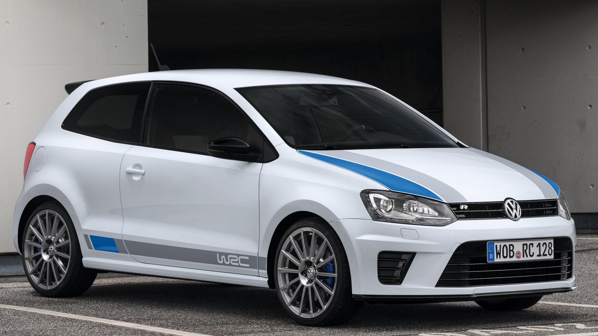 Volkswagen Polo R WRC wit (2013) zijkant rechts schuin voor