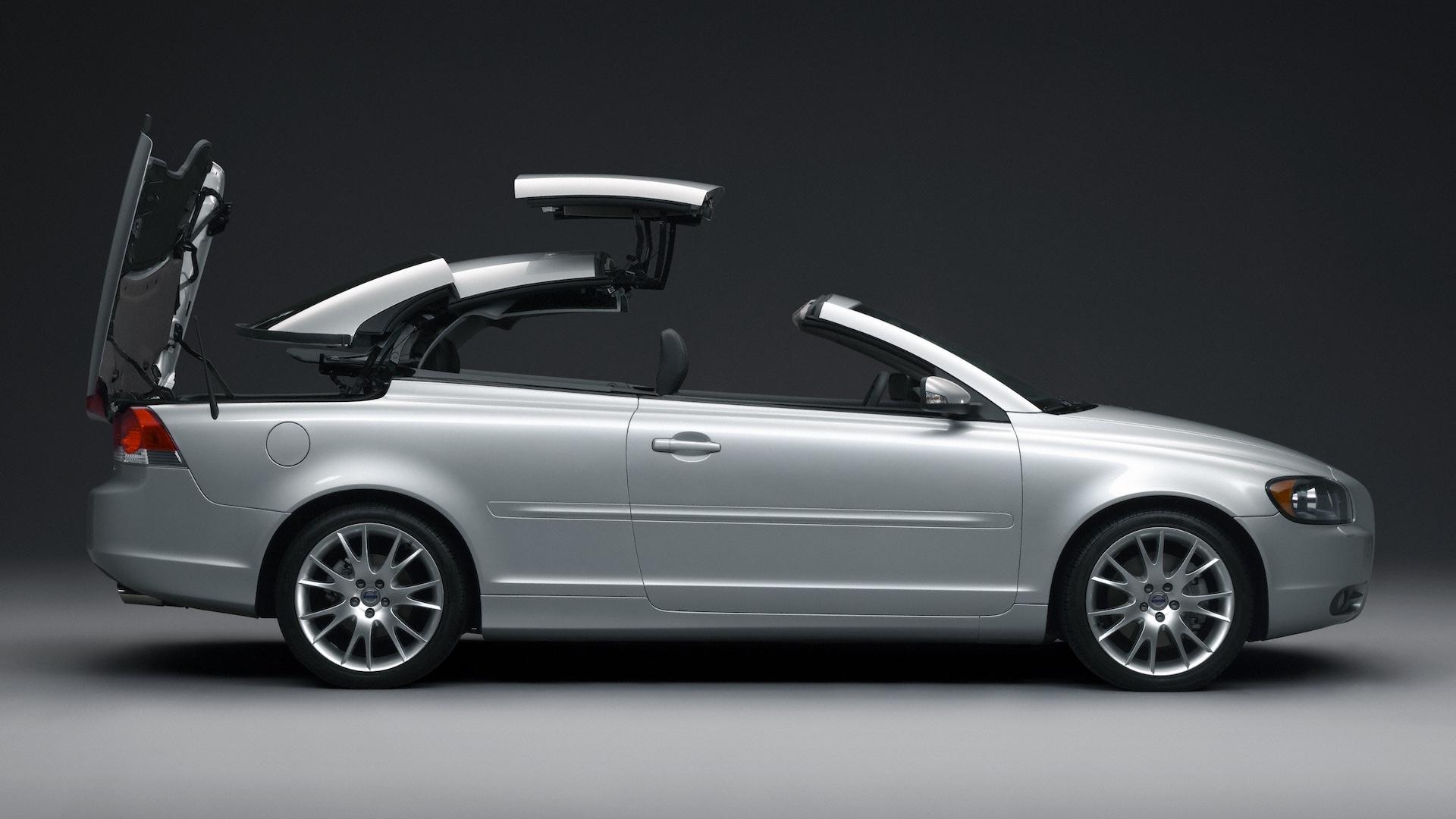Volvo C70 T5 grijs (2010) zijkant rechts dak openen